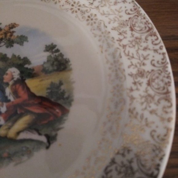 Cronin China Co. Dancing Colonial Couple Bread and - Picture 3 of 3